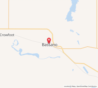 Map of Bassano, AlbertaAlberta