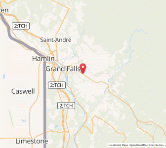 Map of Drummond, New BrunswickNew Brunswick