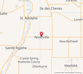 Map of Niverville, ManitobaManitoba