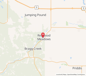 Map of Redwood Meadows, AlbertaAlberta