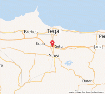 Map of Adiwerna, Central Java