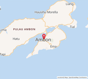 Map of Kota Ambon, Maluku