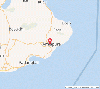 Map of Amlapura city, Bali