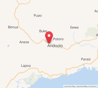 Map of Andoolo, Southeast Sulawesi