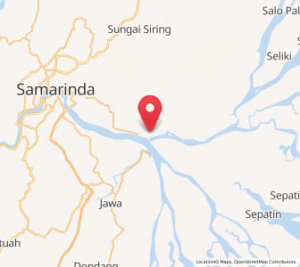 Map of Anggana, East Kalimantan