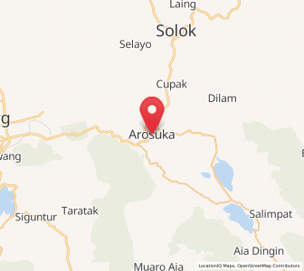 Map of Arosuka, West Sumatra