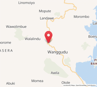 Map of Asera, Southeast Sulawesi