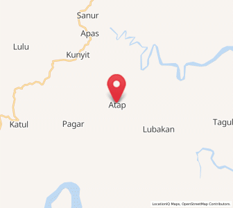 Map of Atap, North Kalimantan
