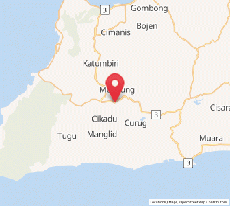 Map of Babakancibaliung, Banten