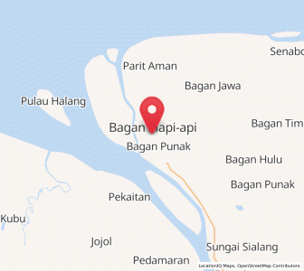 Map of Bagan Hulu Baru, Riau