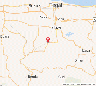 Map of Balapulang, Central Java