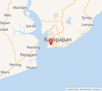 Map of Kota Balikpapan, East Kalimantan