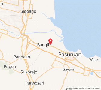 Map of Bangil, East Java