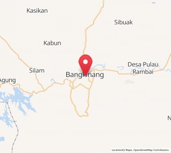 Map of Bangkinang, Riau