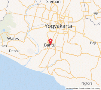 Map of Bantul, Yogyakarta