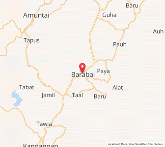 Map of Barabai, South Kalimantan