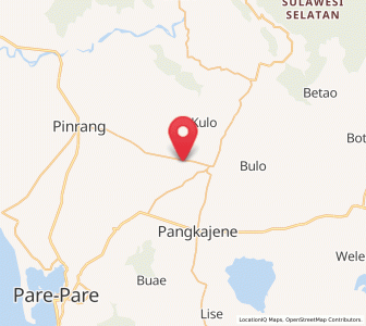 Map of Baranti, South Sulawesi