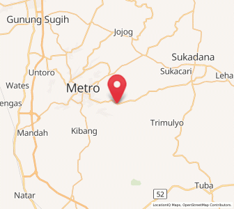 Map of Batanghari, Lampung