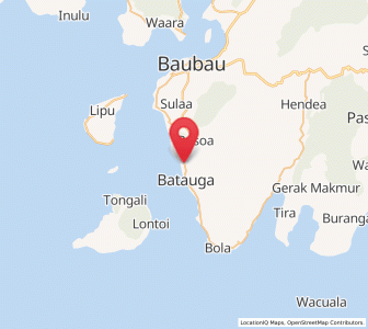 Map of Batauga, Southeast Sulawesi
