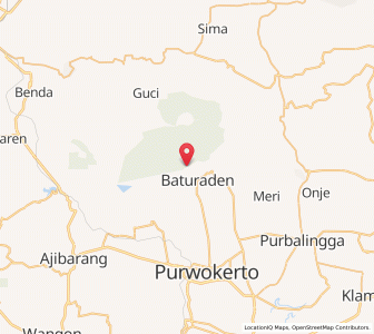 Map of Baturaden, Central Java