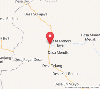 Map of Bayunglincir, South Sumatra