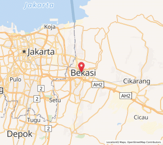 Map of Kota Bekasi, West Java