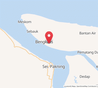 Map of Bengkalis, Riau