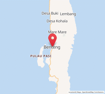 Map of Benteng, South Sulawesi