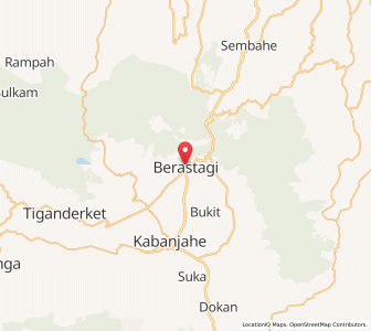 Map of Berastagi, North Sumatra