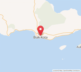 Map of Biak, Papua