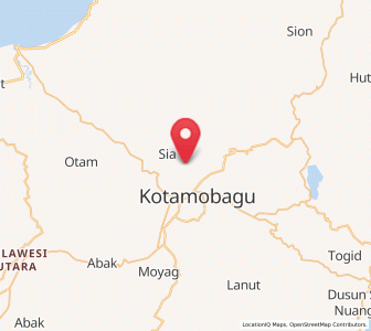 Map of Bilalang, North Sulawesi