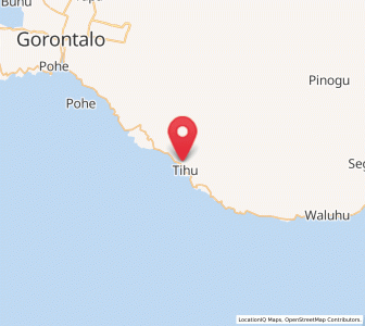 Map of Bilungala, Gorontalo