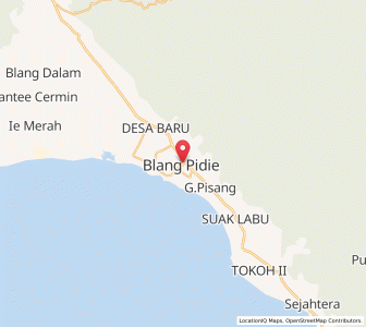 Map of Blangpidie, Aceh