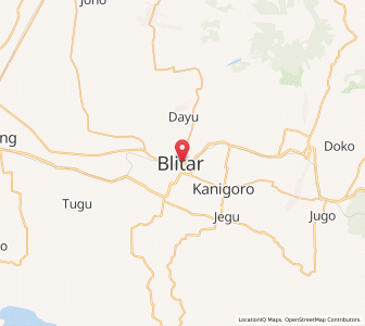 Map of Kota Blitar, East Java