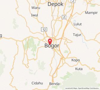 Map of Kota Bogor, West Java