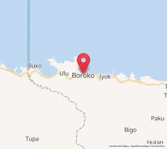 Map of Boroko, North Sulawesi