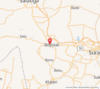 Map of Boyolali, Central Java