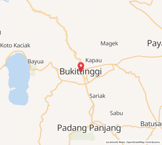 Map of Kota Bukittinggi, West Sumatra