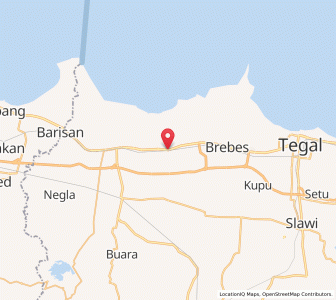 Map of Bulakamba, Central Java