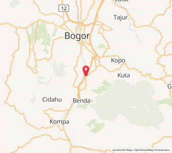 Map of Caringin, West Java