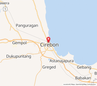 Map of Kota Cirebon, West Java