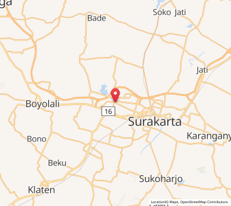 Map of Colomadu, Central Java