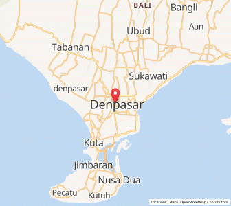 Map of Kota Denpasar, Bali