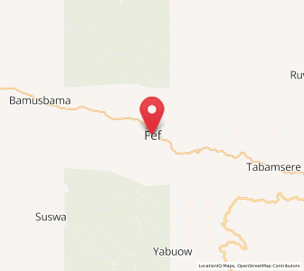Map of Fef, Southwest Papua