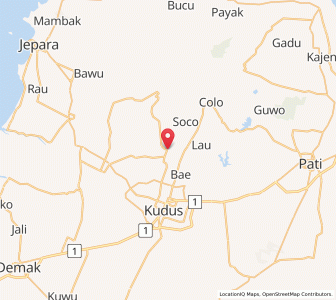 Map of Gebog, Central Java