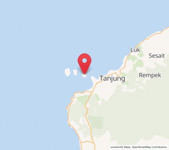 Map of Gili Air, West Nusa Tenggara