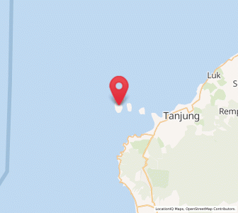 Map of Gili Trawangan, West Nusa Tenggara