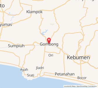 Map of Gombong, Central Java