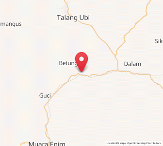 Map of Gunungmegang Dalam, South Sumatra