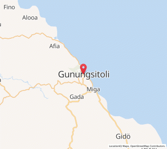 Map of Gunungsitoli, North Sumatra